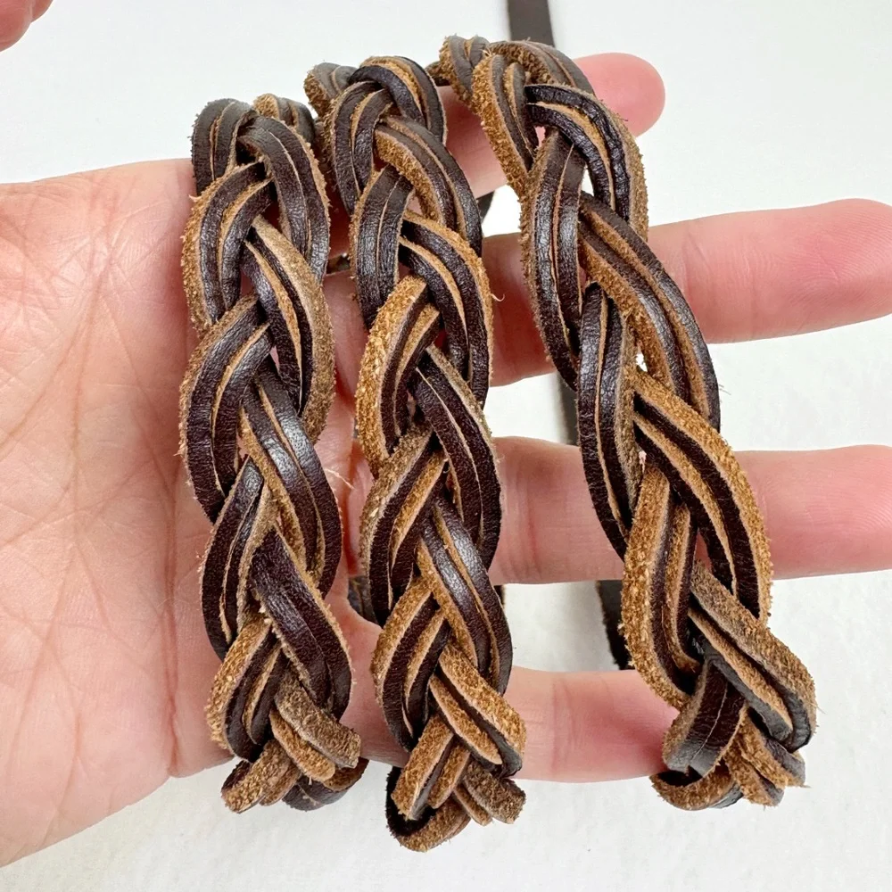 Delia's Vintage Brown Leather Braided Belt
